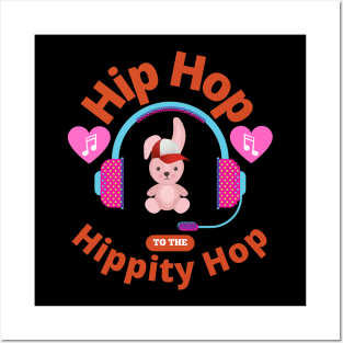 Hip Hop To The Hippity Hop Rabbit Bunny Lover Easter Retro Music Gifts Posters and Art